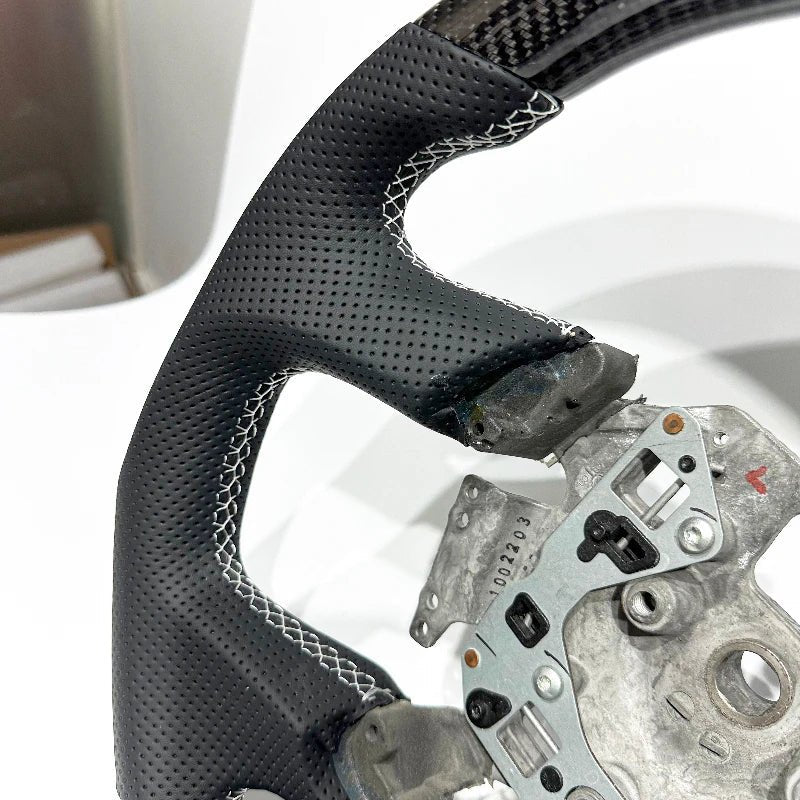 Close-up of a FG Falcon steering wheel Stitching