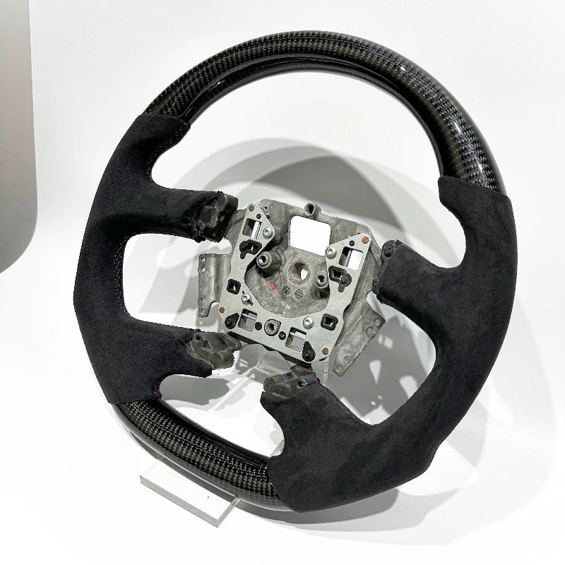 Side View Fg Falcon Carbon Fibre Steering Wheel With Alcantara